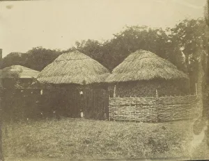 Salted Paper Print Collection Prints: Haystacks, 1850s. Creator: Unknown