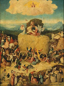 The Netherlands Art History Prints: The Haywain (Triptych) Central panel, c. 1516. Artist: Bosch, Hieronymus (c. 1450-1516)