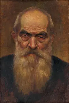 Old Man Portrait Prints: Head study of an old man with a beard, 1920-1923. Creator: Ladislav Treskon