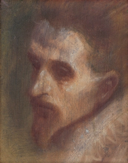 European Art Gallery Prints: Head study - The Thinker, 1880-1900. Creator: Ladislav Mednyanszky