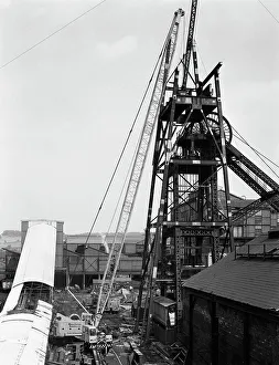 British Coal Industry Prints: Heavy lifting gear at Hickleton Main pit, Thurnscoe, South Yorkshire, 1961. Artist