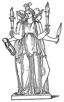 Ancient Greece Mythology Images Prints: Hecate, goddess magic, ghosts and witchcraft