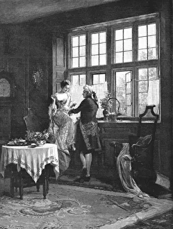 Black And White Couple Portraits Prints: Held By A Thread'; after Charles E