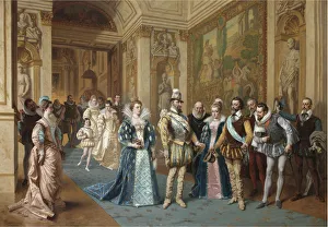 Henry IV and Marie de Medicis. Artist: Bakalowicz, Wladyslaw (1831-1904) Henry IV and Marie de Medicis. Artist: Bakalowicz, Wladyslaw (1831-1904)