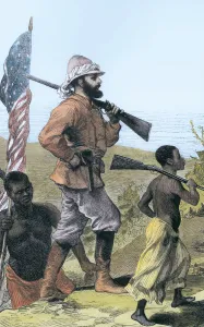 Henry Morton Stanley approaching Lake Tanganyika, Africa, 19th century Henry Morton Stanley approaching Lake Tanganyika, Africa, 19th century
