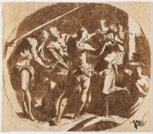 Hephaestus at the Forge Print by Palma il Giovane