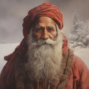 Heritage Images AI Print of Indian Father Christmas, 2023