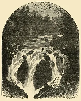 Hermitage Fall, 1898 Print: Cascades on the River Braan