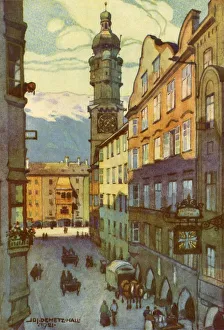 Innsbruck Architecture Prints: Herzog Friedrichstrasse, c1929. Creator: Unknown