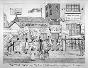 Highbury Grove in 1846 - Dedicated by permission to the inhabitants, 1846. Artist Highbury Grove in 1846 - Dedicated by permission to the inhabitants, 1846. Artist
