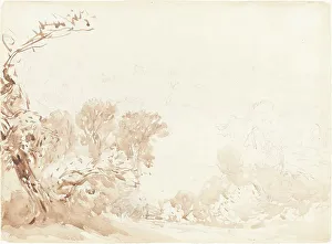 David Cox The Elder Prints: Hillside and Trees. Creators: David Cox, David Cox the elder