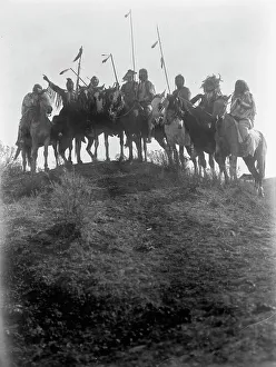 Native American Tribes Prints: On the hilltop, c1908. Creator: Edward Sheriff Curtis