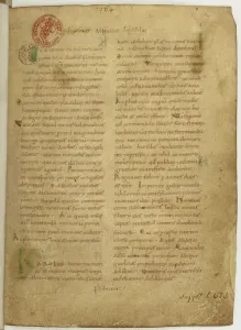 Historia Brittonum by Nennius. First page of manuscript, 11th century. Artist: Anonymous master Historia Brittonum by Nennius. First page of manuscript, 11th century. Artist: Anonymous master