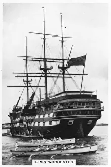 HMS Worcester Print, 1937 Cigarette Card