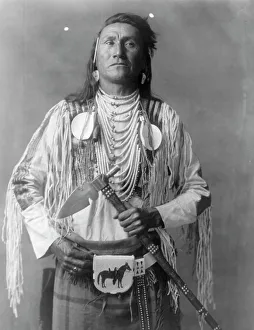 Apsaroke Man, Holds The Enemy Print, c1908