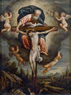 Prints of The Holy Trinity. Found in the Collection of Galleria Borghese, Rome Rome Prints: The Holy Trinity Print, Galleria Borghese Collection