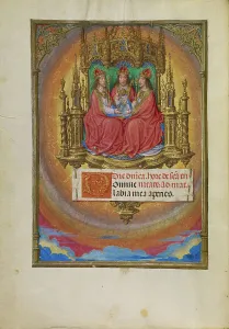 Medieval Christianity Iconography Prints: The Holy Trinity Enthroned; Spinola Hours