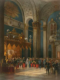 Homage of Cossack officers in the Throne Hall, coronation of Tsar Alexander II, Moscow, 1856 Homage of Cossack officers in the Throne Hall, coronation of Tsar Alexander II, Moscow, 1856