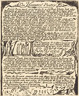 On Homer's Poetry (and) On Virgil, 1822. Creator: William Blake On Homer's Poetry (and) On Virgil, 1822. Creator: William Blake