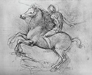 A Horseman Trampling on a Fallen Foe, c1480 (1945). Artist: Leonardo da Vinci A Horseman Trampling on a Fallen Foe, c1480 (1945). Artist: Leonardo da Vinci