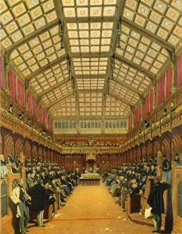 The House of Commons During A Debate, 1858, (1947). Creator: Unknown The House of Commons During A Debate, 1858, (1947). Creator: Unknown
