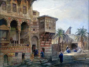 The House of Mameluke Radnau Bey, Cairo, 1870. Artist: Frank Dillon The House of Mameluke Radnau Bey, Cairo, 1870. Artist: Frank Dillon