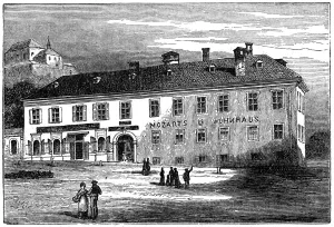 The house in which Mozart lived in Salzburg, Austria, late 18th century (c1890) The house in which Mozart lived in Salzburg, Austria, late 18th century (c1890)