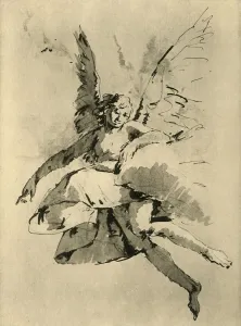 Hovering Angel, 18th century, (1928). Artist: Follower of Tiepolo Hovering Angel, 18th century, (1928). Artist: Follower of Tiepolo