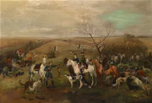 Hunting party with the Emperor Alexander III and Empress Maria Feodorovna, 1880s Hunting party with the Emperor Alexander III and Empress Maria Feodorovna, 1880s