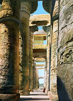 Egyptian Religious Architecture Prints: Hypostyle Hall, Karnak Temple complex, Luxor, Egypt, 20th Century