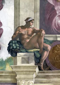 Renaissance Masterpieces Prints: Ignudo (Sistine Chapel ceiling in the Vatican)