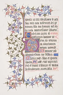 Illuminated Leaf Print with Initial E
