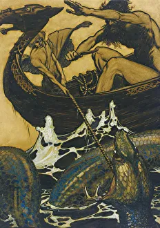 Illustration for The Edda. Artist: Rackham, Arthur (1867-1939) Illustration for The Edda. Artist: Rackham, Arthur (1867-1939)