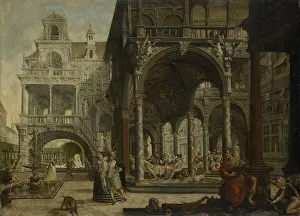 Dutch Renaissance Architecture Prints: Imaginary Renaissance Palace, 1602. Creator: Hendrick Aerts