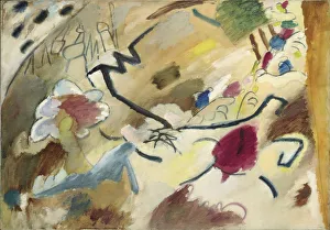 Wassily Kandinsky Style Prints: Improvisation with horses (Study for Improvisation 20), 1911