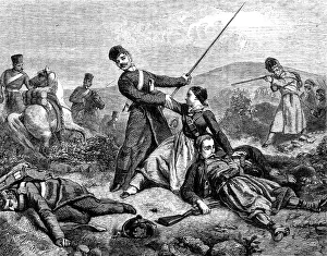 Crimean War Paintings Prints: An Incident in the Present War - painted by Sovrieul