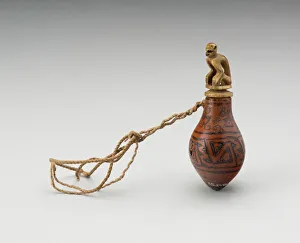 Incised Container for Lime with Monkey Stopper, A. D. 1000 / 1470. Creator: Unknown