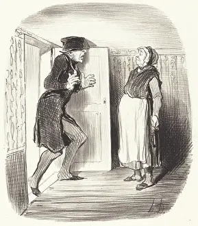 Victorian Era Satire Art Prints: Inconvenient de visiter, sans precaution