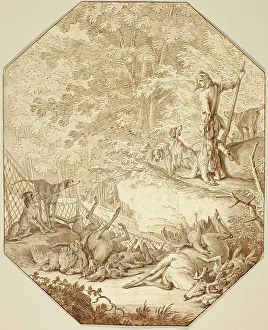 Art Institute Chicago Prints: The Industrious Hunter, in Spring, n.d. Creator: Johann Elias Ridinger