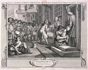 The Industrious Prentice Married Print, 1747