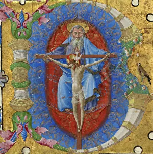 Christian Art Heritage Prints: Initial B: The Trinity, about 1460-1470. Creator: Taddeo Crivelli