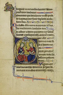 Framed Print : Initial D: The Trinity; Wenceslaus Psalter Print, circa 1250-1260 Framed Print : Initial D: The Trinity; Wenceslaus Psalter Print, circa 1250-1260