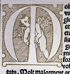 Spanish Medieval Manuscripts Prints: Initial Letter of the dedicatory 