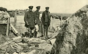 Frank A Mumby Book Collection Prints: Inspecting One of the German Trenches after its Capture, First World War, 1917, (c1920)