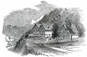 Victorian Era Healthcare Institutions Prints: Institution for Cretins at Interlacken, Switzerland, 1850. Creator: Unknown