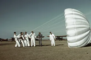 Parachute Instruction, Fort Worth, Tex. Print, 1942