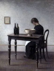 Vilhelm Hammershoi Artist Biography Prints: Interior, c. 1910