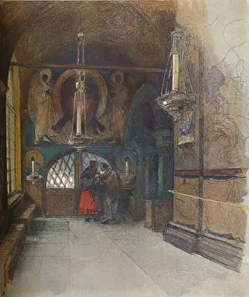 Russian Orthodox Church Interior Prints: Interior of the Cathedral of the Annunciation