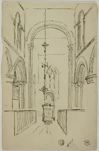 British Heritage Art Gallery Prints: Interior of a Cathedral, n.d. Creator: Unknown