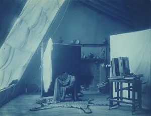 Vintage Photography Studio Prints: Interior of Frances Benjamin Johnston's studio at 1332 V St